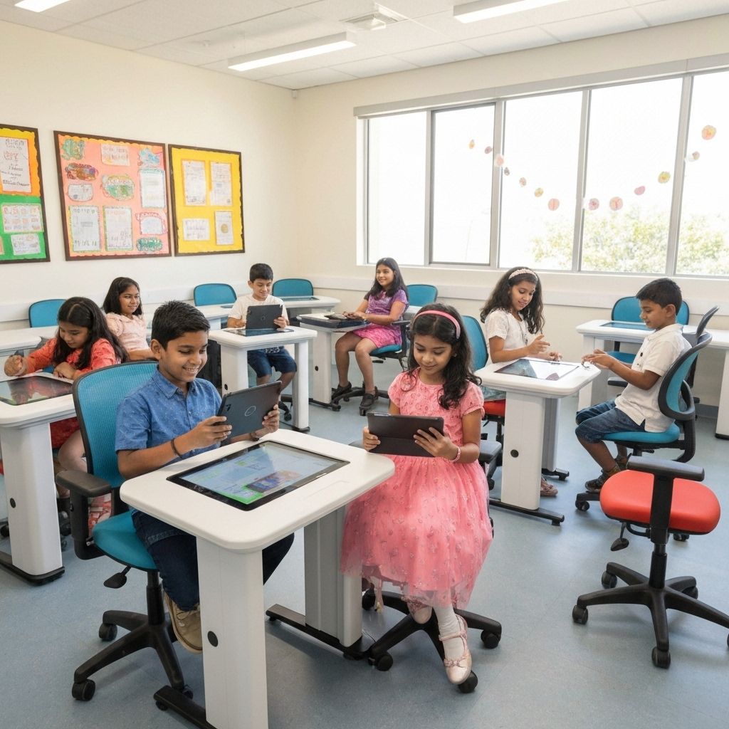 Children learning at Evaara School